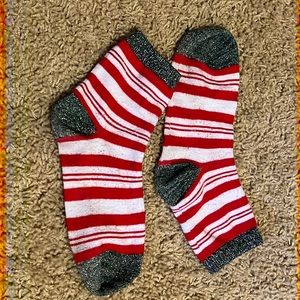 Kids socks just above the ankle. Christmas